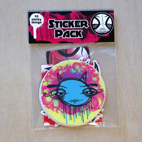 Sticker Pack - 10 Stickers, Full Color Mix, Claassen Art