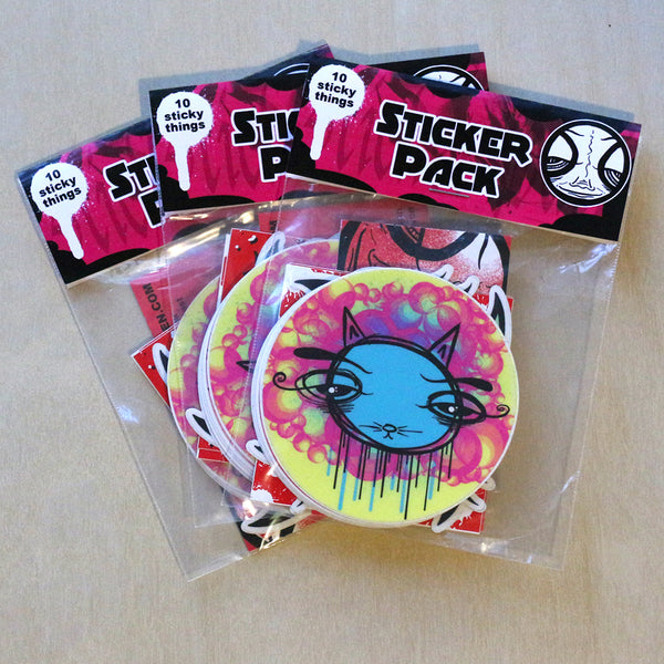 Sticker Pack - 10 Stickers, Full Color Mix, Claassen Art