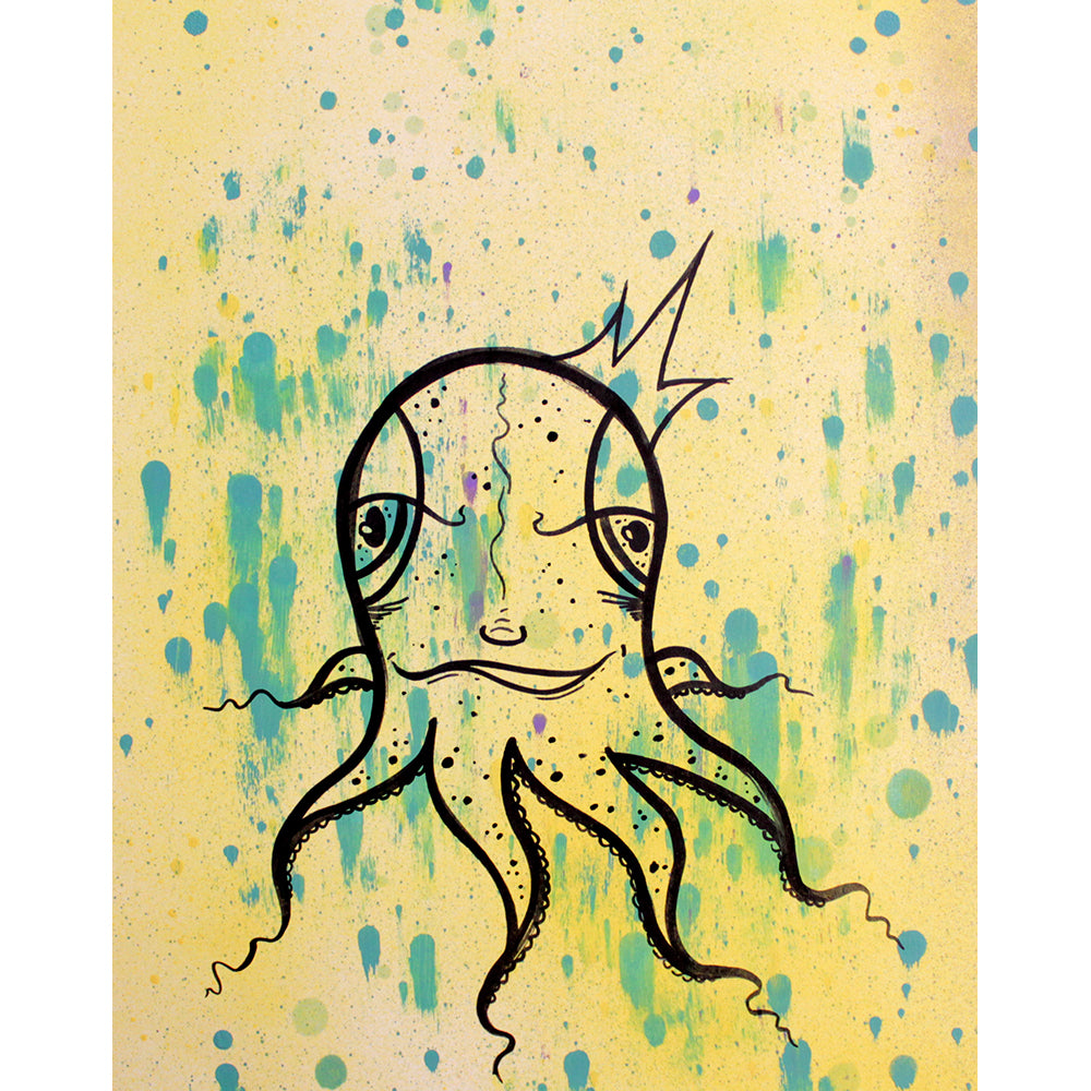 Jeff Claassen - Friendly Octopi, Lmt Ed On Wood, 8" x 10"