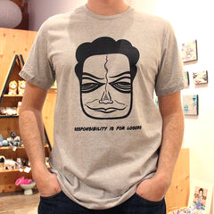 T-Shirt - Responsibility Is For Losers, Heather Grey With Black