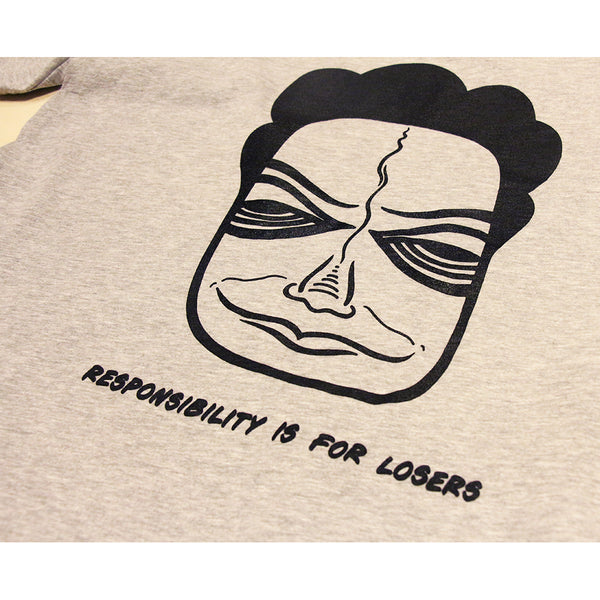 T-Shirt - Responsibility Is For Losers, Heather Grey With Black
